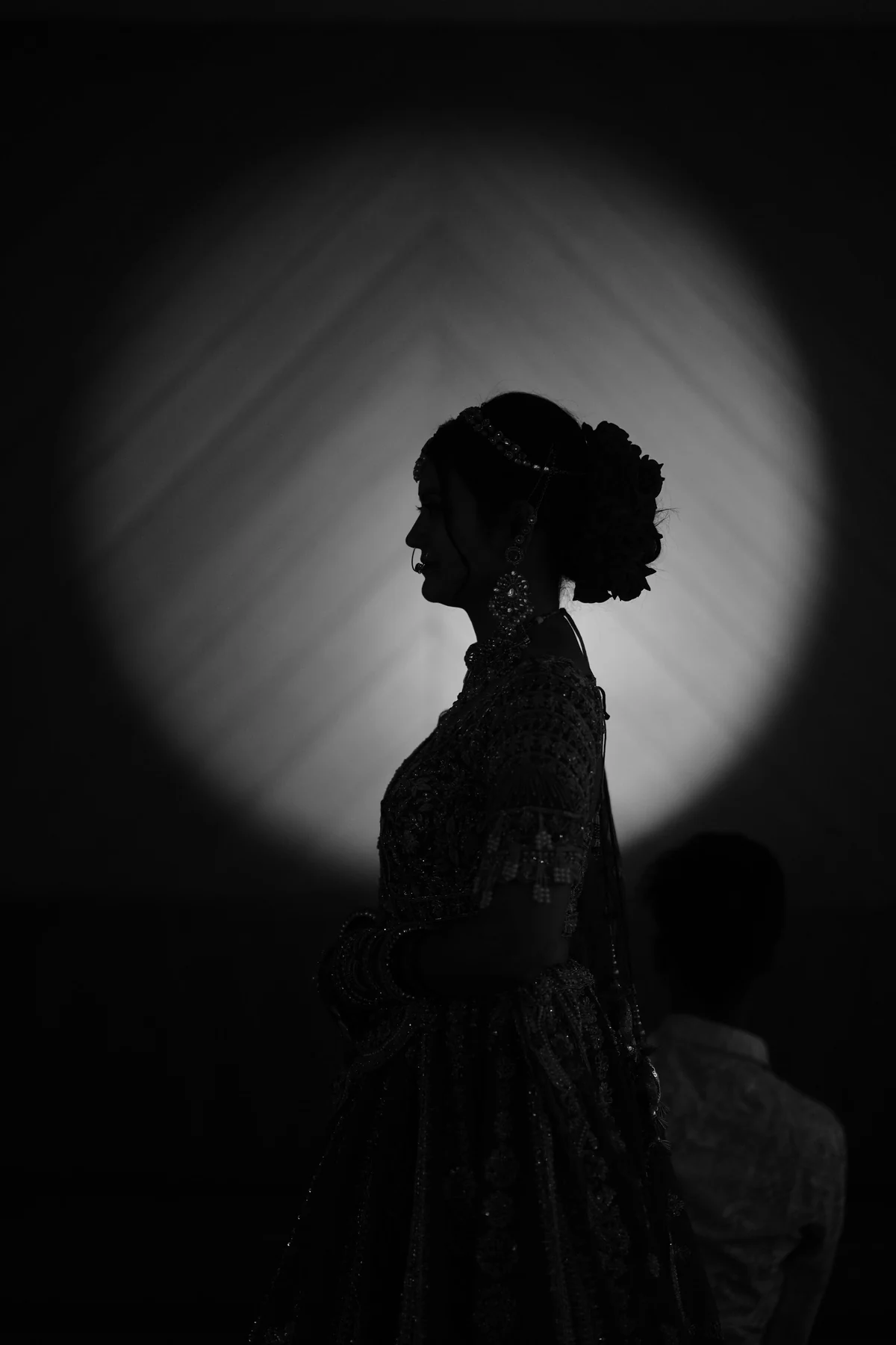 Chiaroscuro Bridal Spotlight Silhouette