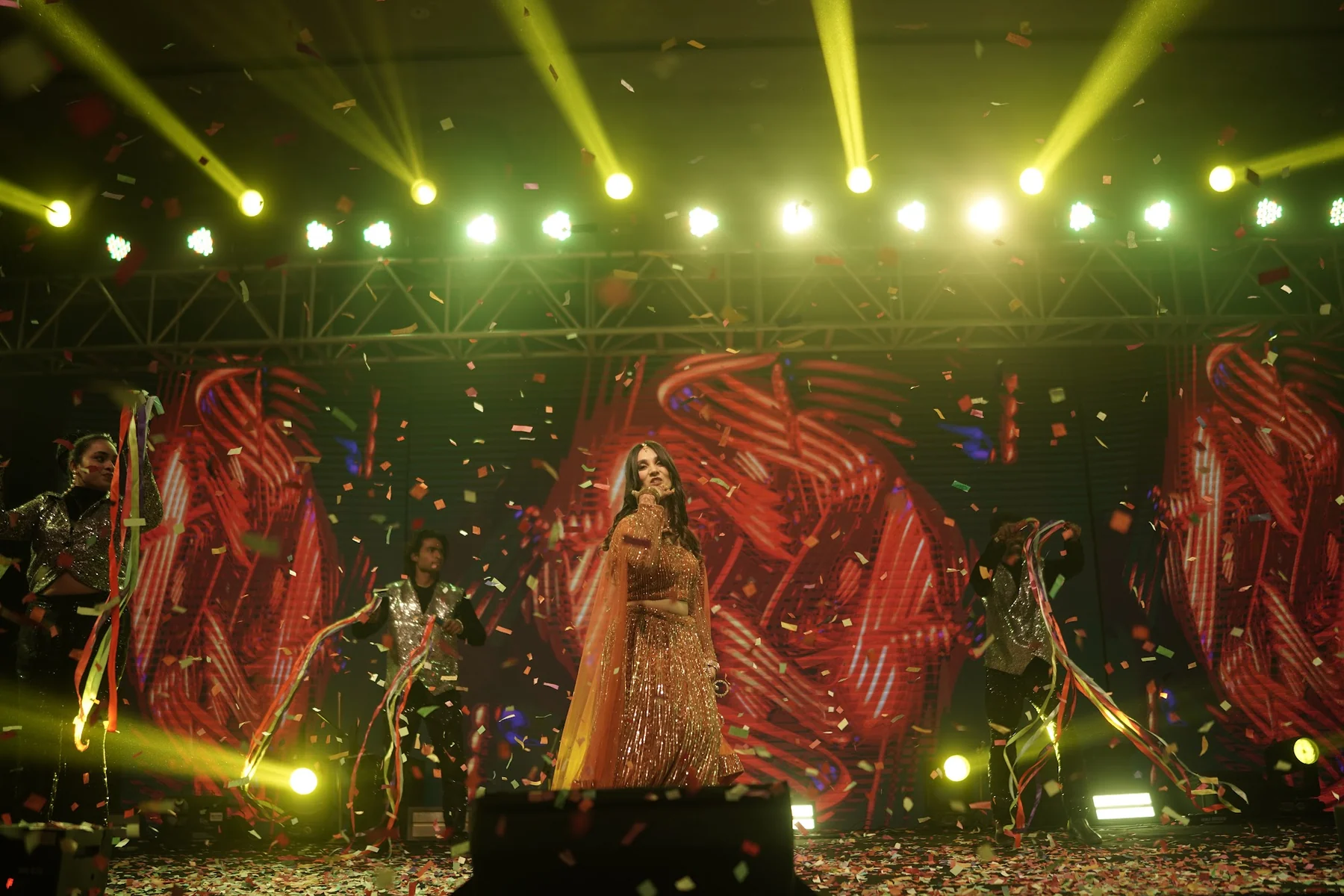 Grand Sangeet Concert Stage with CO2 Jets